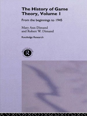 cover image of The History of Game Theory, Volume 1